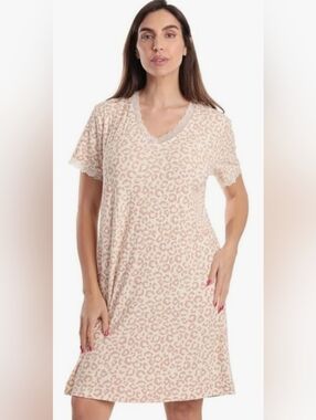 Leopard Print Nightgown NWT XL 16-18 Soft Lounge Sleep Dress